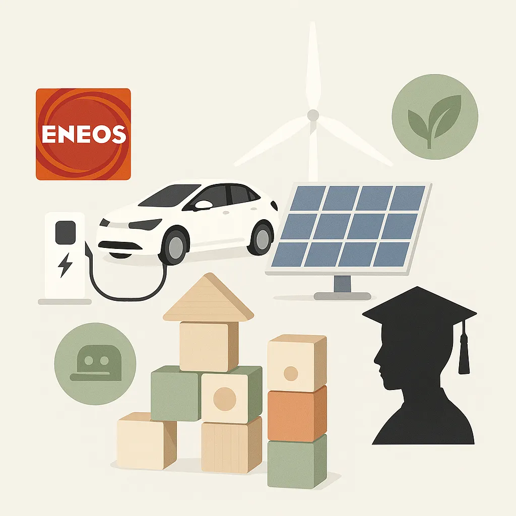 ENEOSのSS転換：電動化と再エネ、3つの視点と現場