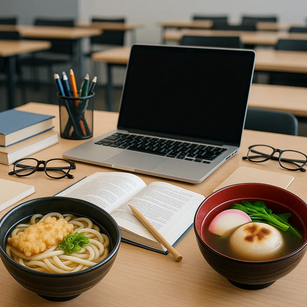 株式会社日研教育学院と巡る12月の讃岐うどんと讃岐あん餅雑煮