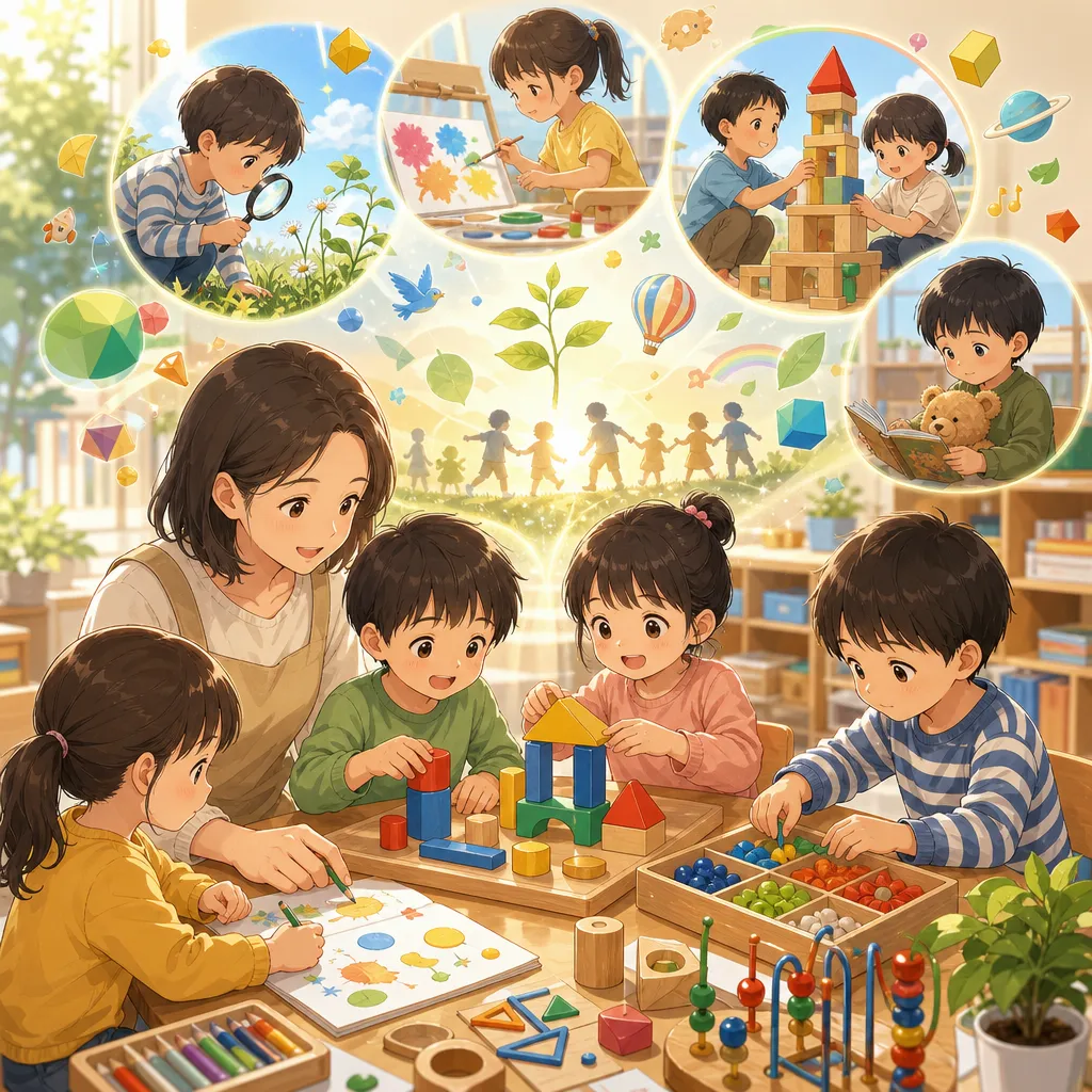 6歳までに育つ力、プリントと具体物で広げる人間教育